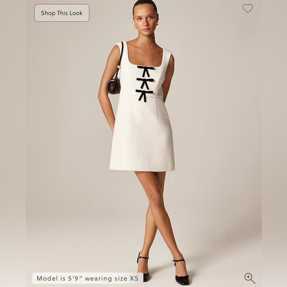 J. Crew Sophia dress with velvet bows in tweed NWT sz 6T